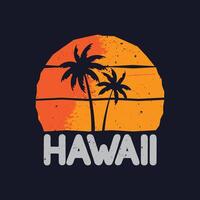 Hawaii strand elegant t-shirt en kleding abstract ontwerp. afdrukken, typografie, poster vector