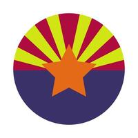 Arizona vlag Aan een wit achtergrond vector