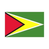 Guyana vlag Aan wit achtergrond vector