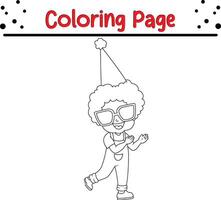 schattig weinig jongen kleur boek bladzijde voor volwassenen en kinderen vector