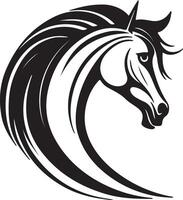 paard zwart silhouet icoon Aan wit achtergrond. vector