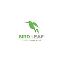 vogel blad logo ontwerp sjabloon. geschikt voor uw ontwerp nodig hebben, logo, illustratie, animatie, enz. vector
