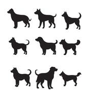 hond silhouetten ontwerp vector