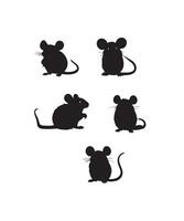 Rat silhouetten ontwerp vector