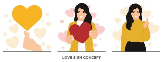 vlak liefde teken concept illustratie vector