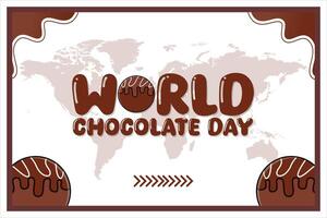 wereld chocola dag viering poster ontwerp vector