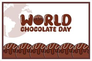 wereld chocola dag viering poster ontwerp vector