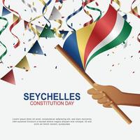 Seychellen grondwet dag achtergrond. vector