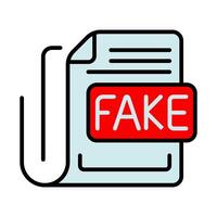 nep nieuws reeks icoon. krant, nep label, desinformatie, media teleurstelling, hoax, false rapportage, digitaal leeftijd, desinformatie, nieuws geletterdheid. vector