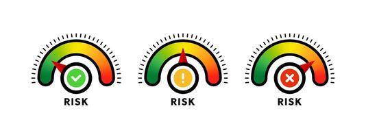 risico meter. navigeren de risico landschap vector