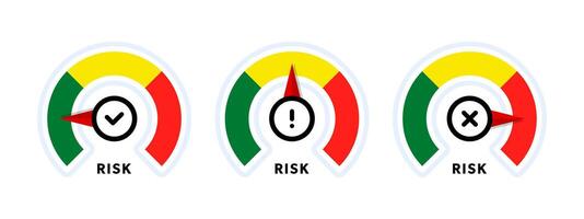 risico schaal. gemakkelijk gereedschap voor maken op de hoogte beslissingen vector