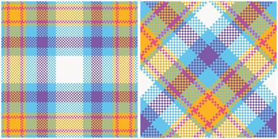 plaids patroon naadloos. controleur patroon traditioneel Schots geweven kleding stof. houthakker overhemd flanel textiel. patroon tegel swatch inbegrepen. vector