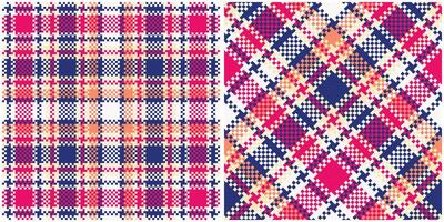 plaid patroon naadloos. klassiek Schots Schotse ruit ontwerp. traditioneel Schots geweven kleding stof. houthakker overhemd flanel textiel. patroon tegel swatch inbegrepen. vector