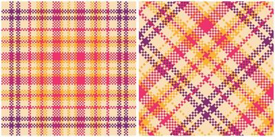 plaid patronen naadloos. schaakbord patroon traditioneel Schots geweven kleding stof. houthakker overhemd flanel textiel. patroon tegel swatch inbegrepen. vector