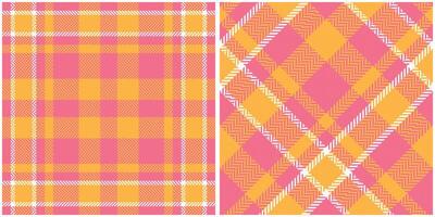 plaid patronen naadloos. katoenen stof patronen traditioneel Schots geweven kleding stof. houthakker overhemd flanel textiel. patroon tegel swatch inbegrepen. vector