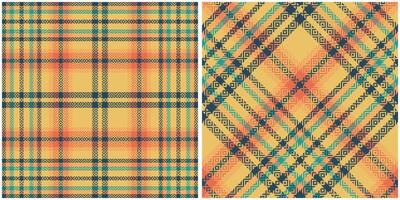 Schots Schotse ruit plaid naadloos patroon, Schotse ruit naadloos patroon. traditioneel Schots geweven kleding stof. houthakker overhemd flanel textiel. patroon tegel swatch inbegrepen. vector