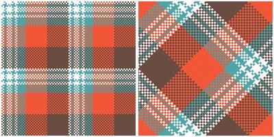 plaid patroon naadloos. Schots Schotse ruit patroon traditioneel Schots geweven kleding stof. houthakker overhemd flanel textiel. patroon tegel swatch inbegrepen. vector