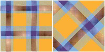 Schotse ruit plaid naadloos patroon. controleur patroon. traditioneel Schots geweven kleding stof. houthakker overhemd flanel textiel. patroon tegel swatch inbegrepen. vector