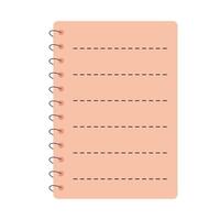 schattig spiraal notitieboekje sjabloon. bekleed papier voor notities. werkboek voor school, planner, persoonlijk organisator. vector