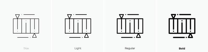 helling icoon. dun, licht, regelmatig en stoutmoedig stijl ontwerp geïsoleerd Aan wit achtergrond vector