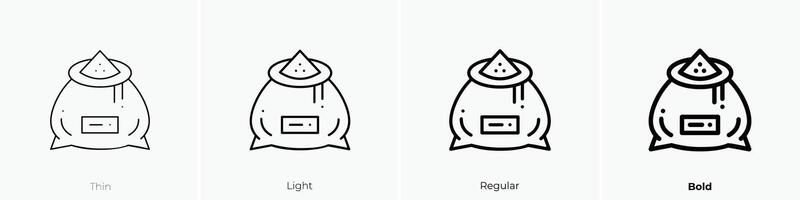 graan icoon. dun, licht, regelmatig en stoutmoedig stijl ontwerp geïsoleerd Aan wit achtergrond vector