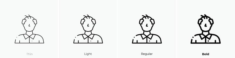 opa icoon. dun, licht, regelmatig en stoutmoedig stijl ontwerp geïsoleerd Aan wit achtergrond vector