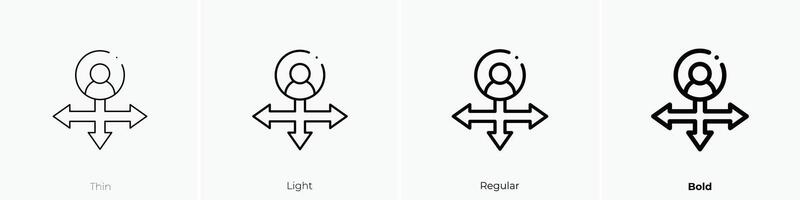 de begeleiding icoon. dun, licht, regelmatig en stoutmoedig stijl ontwerp geïsoleerd Aan wit achtergrond vector