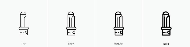 haar- krultang icoon. dun, licht, regelmatig en stoutmoedig stijl ontwerp geïsoleerd Aan wit achtergrond vector