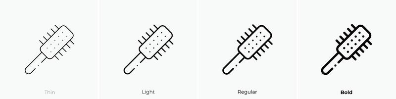 haar- icoon. dun, licht, regelmatig en stoutmoedig stijl ontwerp geïsoleerd Aan wit achtergrond vector