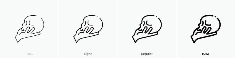 gehucht icoon. dun, licht, regelmatig en stoutmoedig stijl ontwerp geïsoleerd Aan wit achtergrond vector