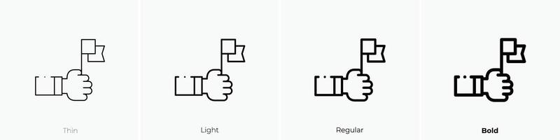 hand- icoon. dun, licht, regelmatig en stoutmoedig stijl ontwerp geïsoleerd Aan wit achtergrond vector