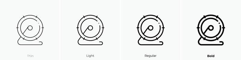 hamster wiel icoon. dun, licht, regelmatig en stoutmoedig stijl ontwerp geïsoleerd Aan wit achtergrond vector