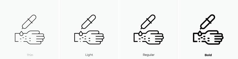 hand- icoon. dun, licht, regelmatig en stoutmoedig stijl ontwerp geïsoleerd Aan wit achtergrond vector