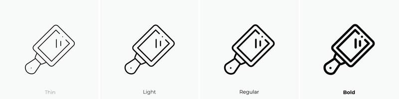 hand- spiegel icoon. dun, licht, regelmatig en stoutmoedig stijl ontwerp geïsoleerd Aan wit achtergrond vector