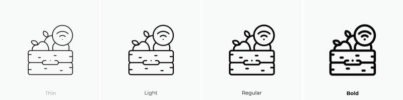 oogst icoon. dun, licht, regelmatig en stoutmoedig stijl ontwerp geïsoleerd Aan wit achtergrond vector