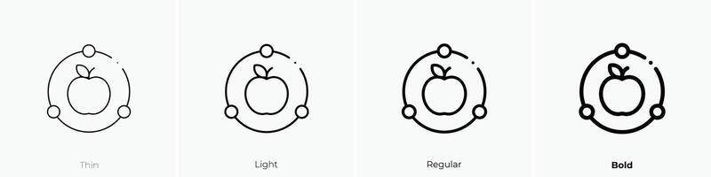 gezond leven icoon. dun, licht, regelmatig en stoutmoedig stijl ontwerp geïsoleerd Aan wit achtergrond vector