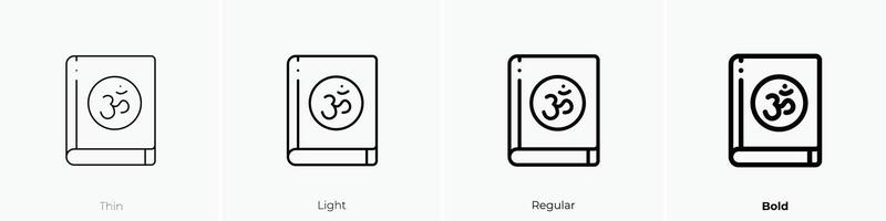 hindoeïsme icoon. dun, licht, regelmatig en stoutmoedig stijl ontwerp geïsoleerd Aan wit achtergrond vector