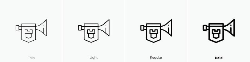 toeter icoon. dun, licht, regelmatig en stoutmoedig stijl ontwerp geïsoleerd Aan wit achtergrond vector