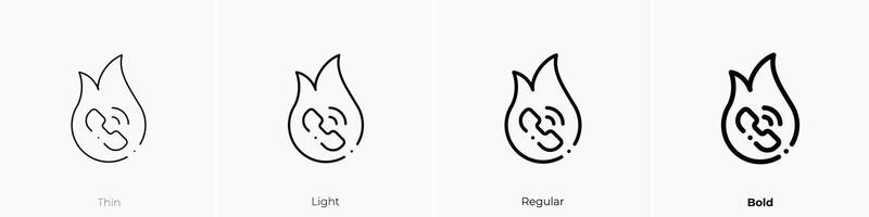 heet icoon. dun, licht, regelmatig en stoutmoedig stijl ontwerp geïsoleerd Aan wit achtergrond vector