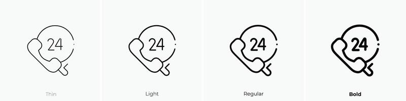 uren icoon. dun, licht, regelmatig en stoutmoedig stijl ontwerp geïsoleerd Aan wit achtergrond vector