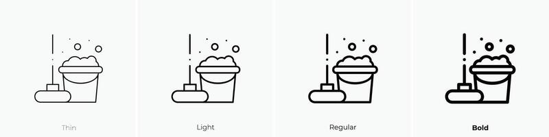 huishouding icoon. dun, licht, regelmatig en stoutmoedig stijl ontwerp geïsoleerd Aan wit achtergrond vector