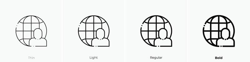 internet 6 icoon. dun, licht, regelmatig en stoutmoedig stijl ontwerp geïsoleerd Aan wit achtergrond vector