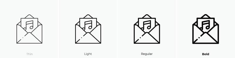 uitnodiging icoon. dun, licht, regelmatig en stoutmoedig stijl ontwerp geïsoleerd Aan wit achtergrond vector