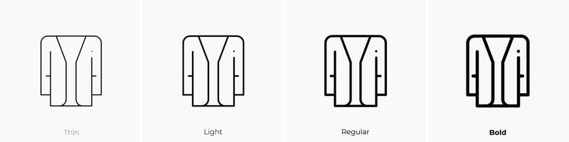 jasje icoon. dun, licht, regelmatig en stoutmoedig stijl ontwerp geïsoleerd Aan wit achtergrond vector