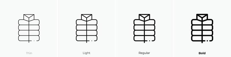 jasje icoon. dun, licht, regelmatig en stoutmoedig stijl ontwerp geïsoleerd Aan wit achtergrond vector