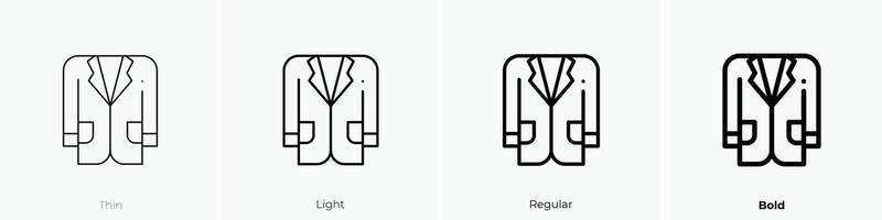 jasje icoon. dun, licht, regelmatig en stoutmoedig stijl ontwerp geïsoleerd Aan wit achtergrond vector