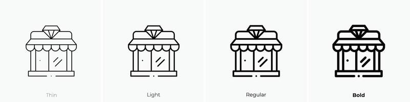 sieraden icoon. dun, licht, regelmatig en stoutmoedig stijl ontwerp geïsoleerd Aan wit achtergrond vector