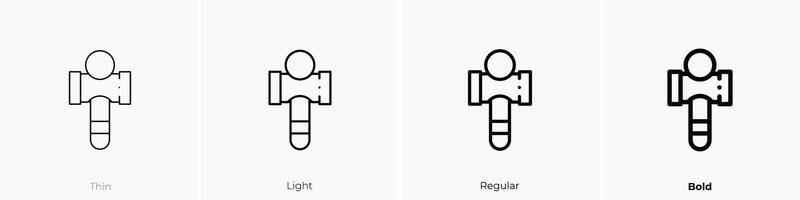 kendama icoon. dun, licht, regelmatig en stoutmoedig stijl ontwerp geïsoleerd Aan wit achtergrond vector