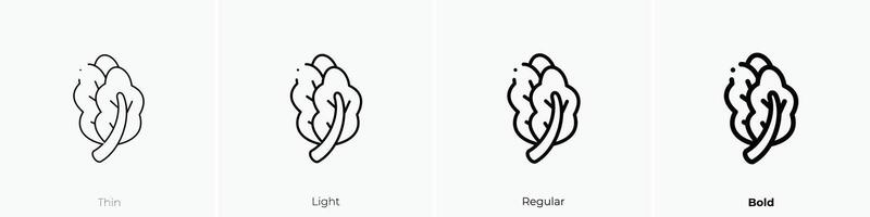 boerenkool icoon. dun, licht, regelmatig en stoutmoedig stijl ontwerp geïsoleerd Aan wit achtergrond vector