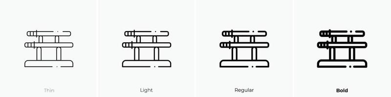 katana icoon. dun, licht, regelmatig en stoutmoedig stijl ontwerp geïsoleerd Aan wit achtergrond vector